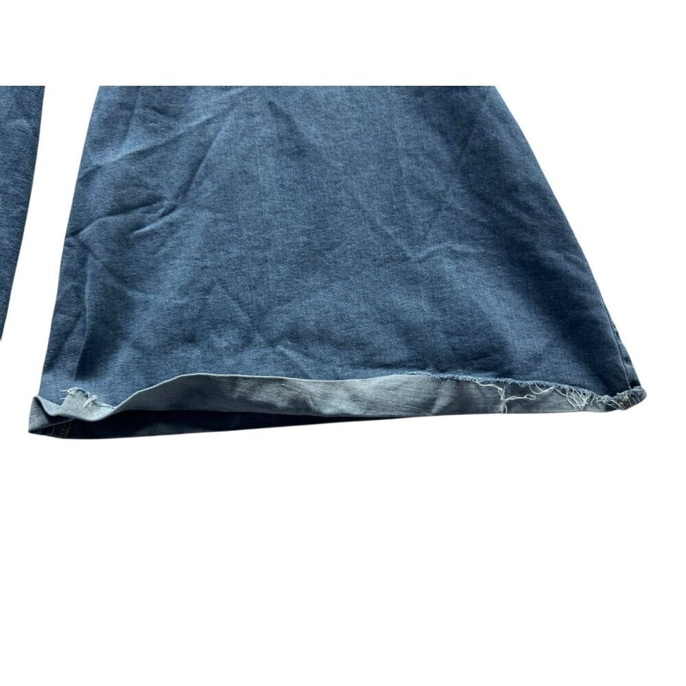 We The Free People Women's Sz 26 Just Float On Flare Bell Bottom Raw Hem Jeans - Picture 11 of 14